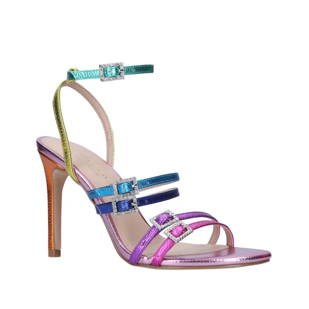 Kurt Geiger Multicolor Strappy Heels size 8.5 worn once!